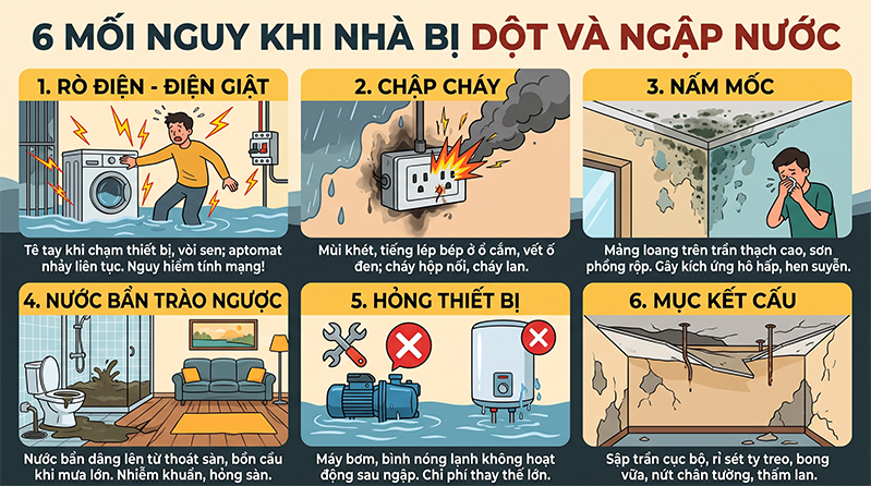 thiet bi dien trong nha ngap nuoc